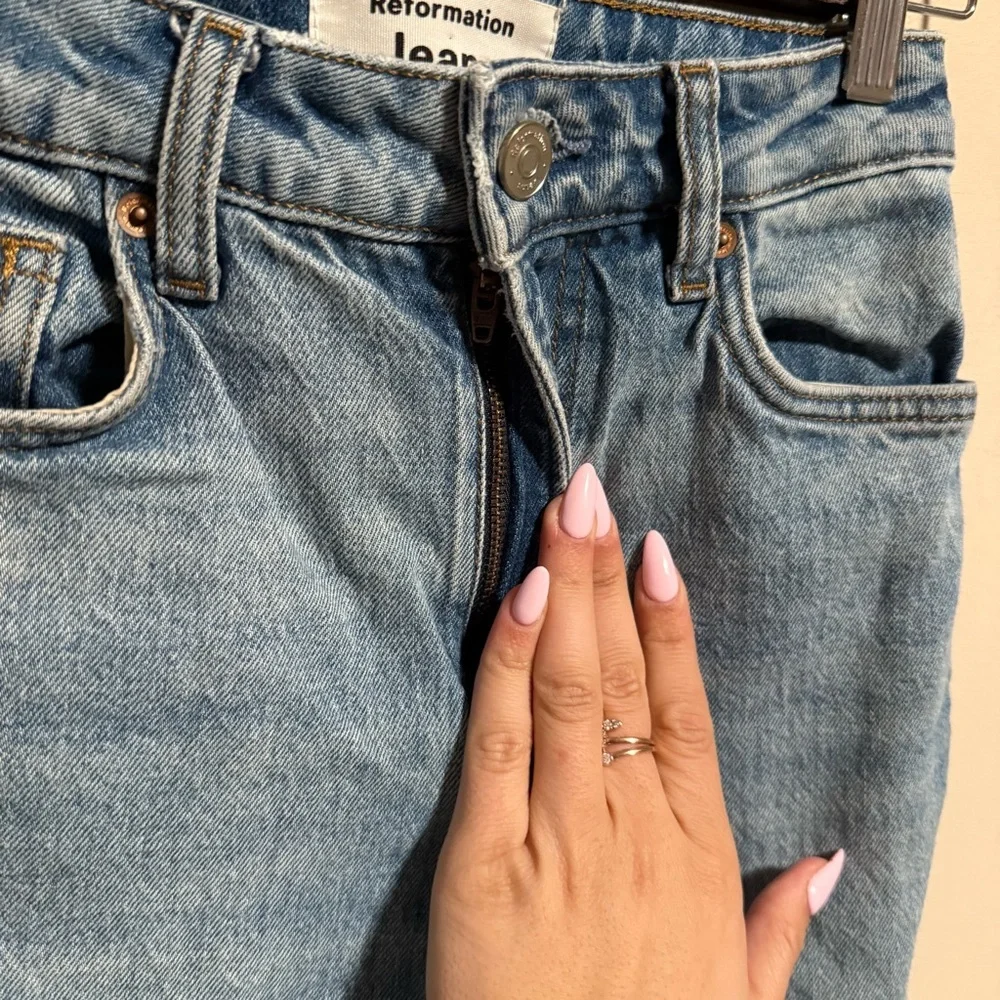 Reformation Liza Ultra High Rise Slim Straight Jeans in Malta- Size 25